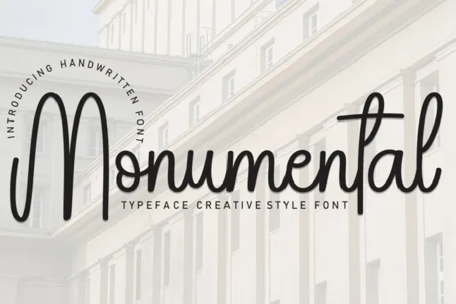 Monumental Handwritten font