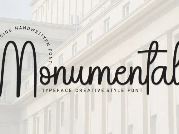 Monumental Handwritten font