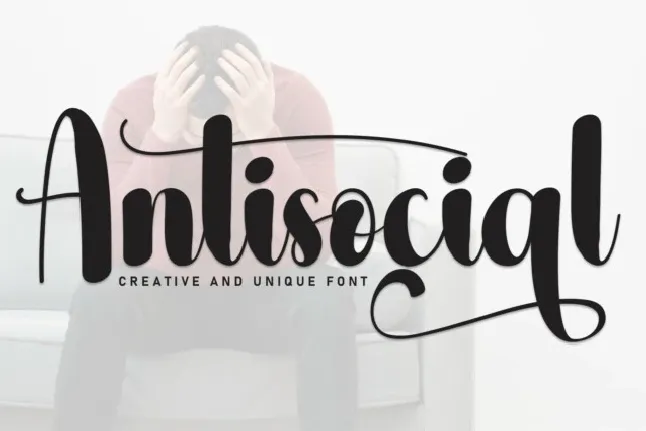 Antisocial Script font