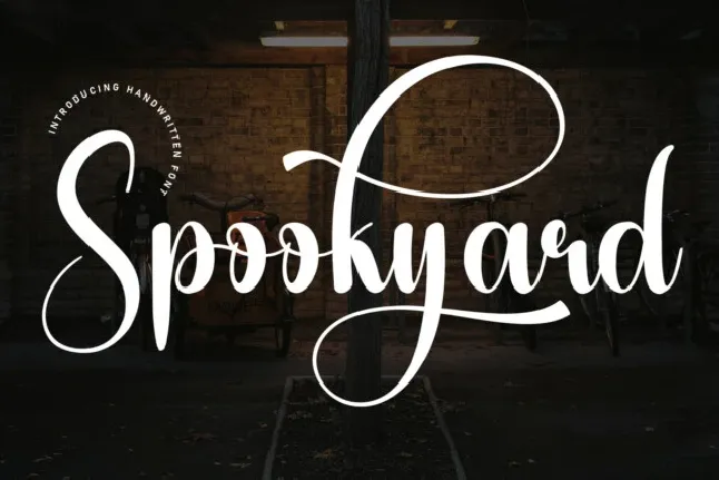 Spookyard Script font