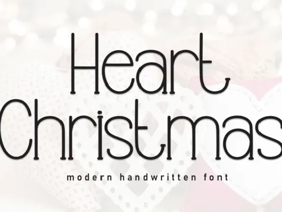 Heart Christmas Display font