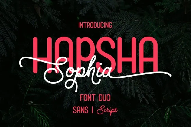 Hapsha Sophia font