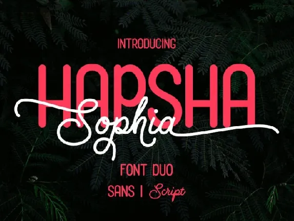 Hapsha Sophia font