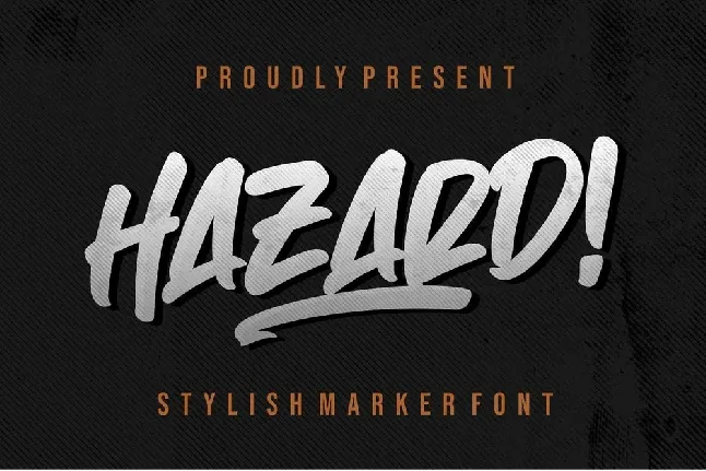 Hazard Stylish Marker Brush font