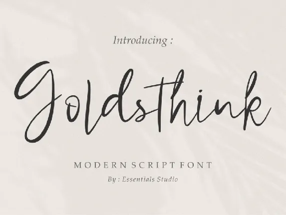 Goldsthink font