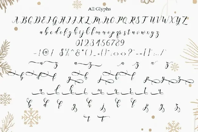 Happy Christmas Calligraphy font