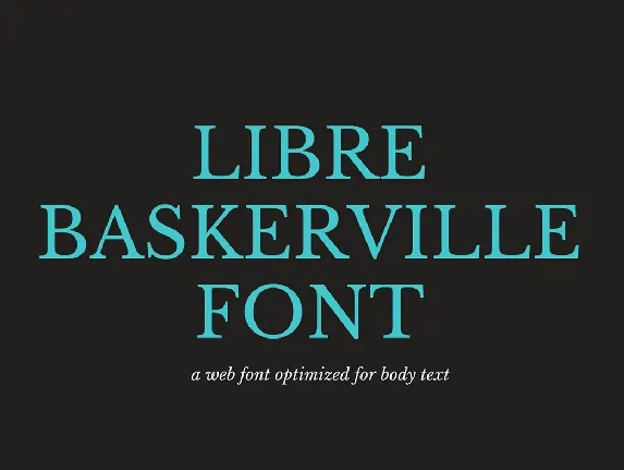 Libre Baskerville font