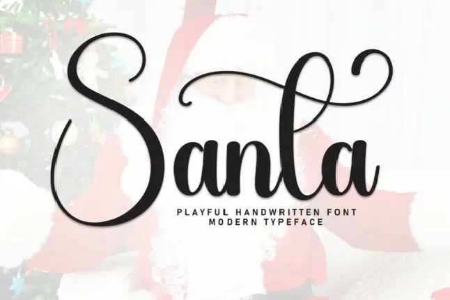 Santa Script font