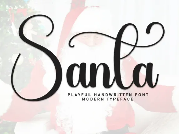 Santa Script font