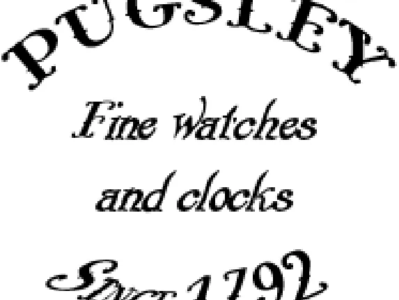 Pugsley font