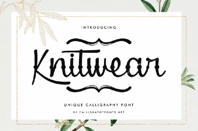 Knitwear font