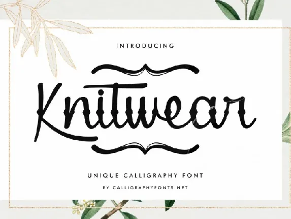 Knitwear font