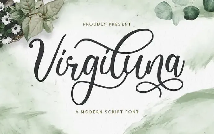 Virgiluna Calligraphy font