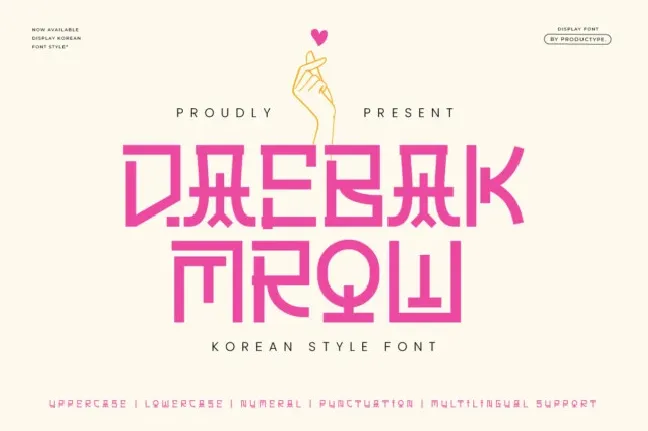 Daebak Mrow font