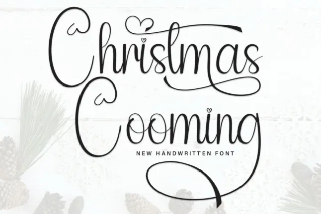 Christmas Cooming Script font