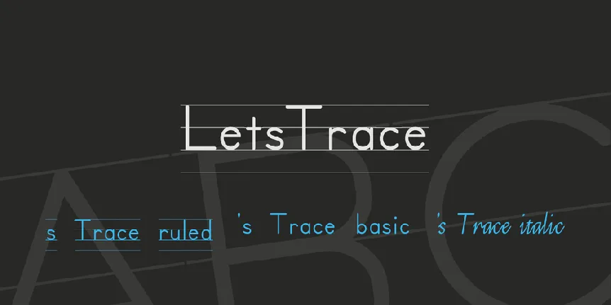 LetsTrace font