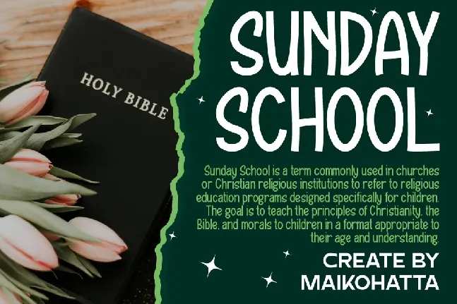 SUNDAY SCHOOL font