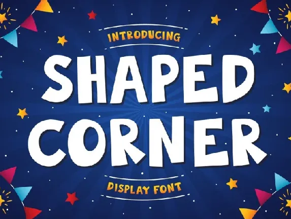 Shaped Corner Display font