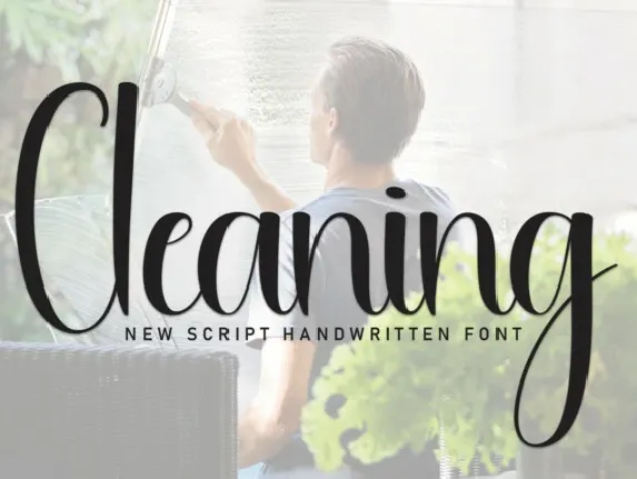 Cleaning Script Typeface font