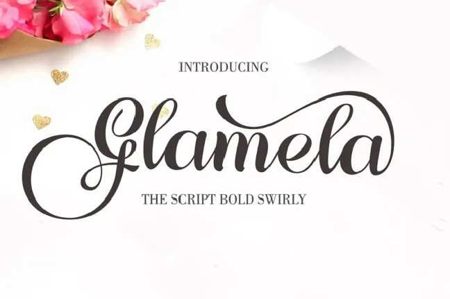 Glamela Script font