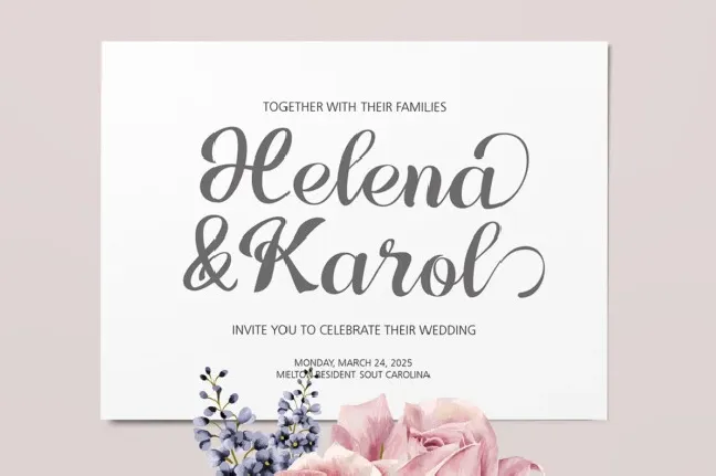 Glamela Script font