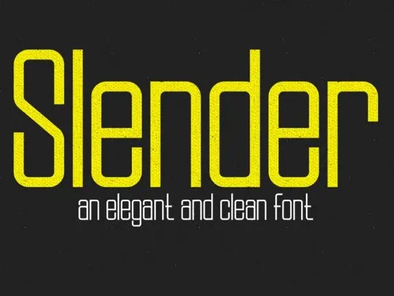 Slender Family font