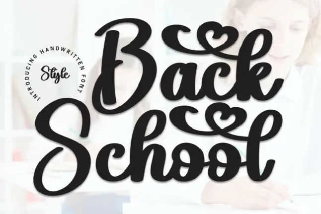 Back School Script font