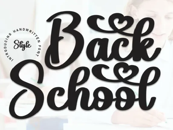 Back School Script font