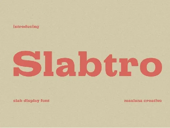 Slabtro font