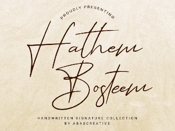 Hathem Bosteem font