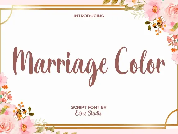 Marriage Color Demo font