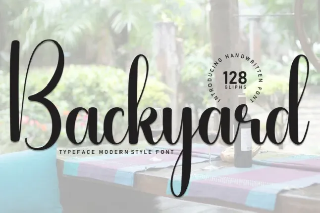 Backyard Script font