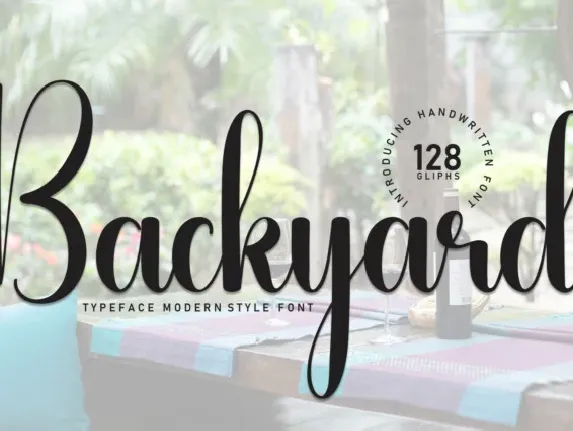 Backyard Script font