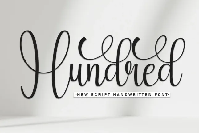 Hundred Calligraphy font