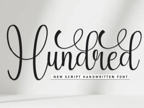 Hundred Calligraphy font