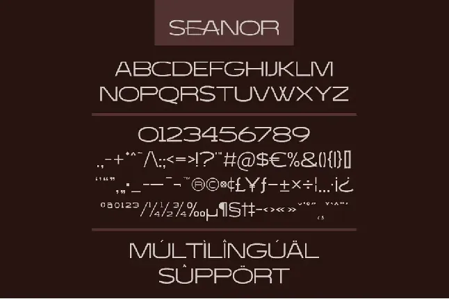 Seanor font