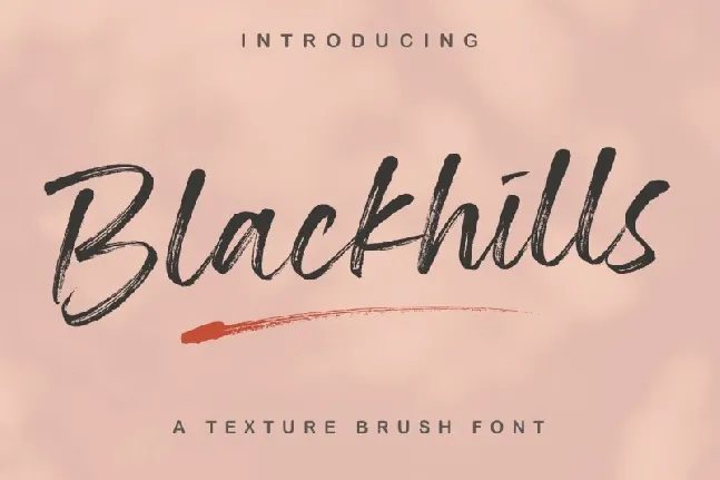 Blackhills Textured Brush font