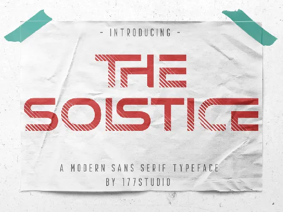 The Solstice font