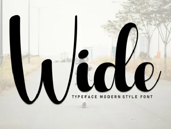 Wide Script font