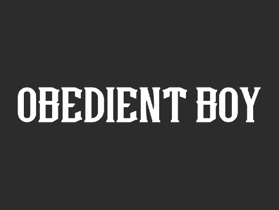 Obedient Boy Demo font