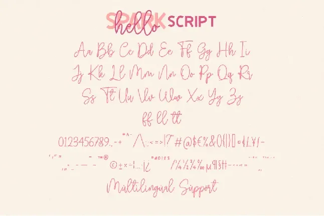 Hello Spark font