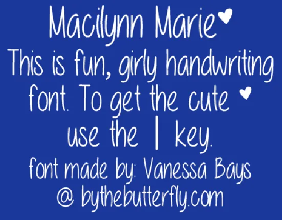 Macilynn Marie font