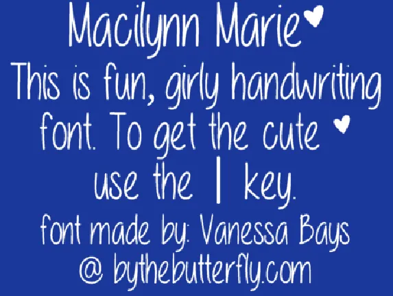 Macilynn Marie font