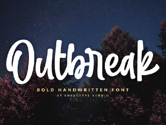 Outbreak Bold Handwritten font