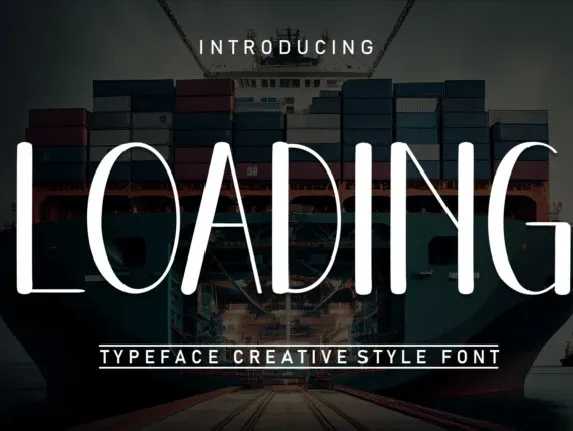 Loading Display Typeface font