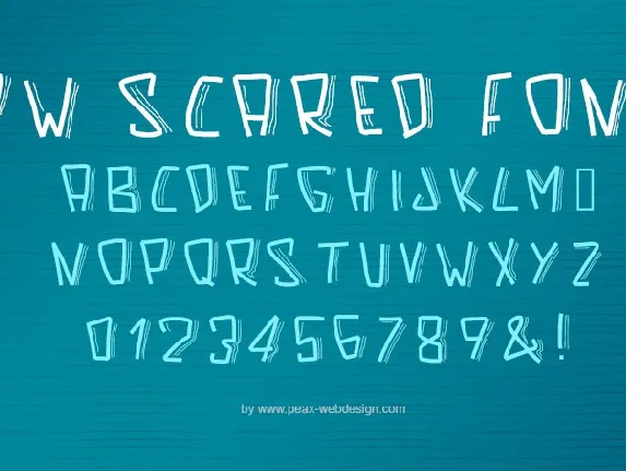 PW Scared font