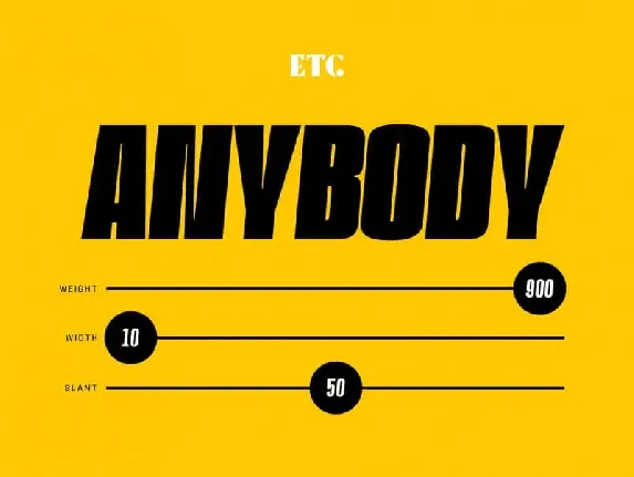 ETC Anybody Family font