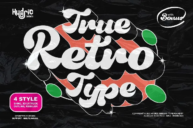 True Retrotype font