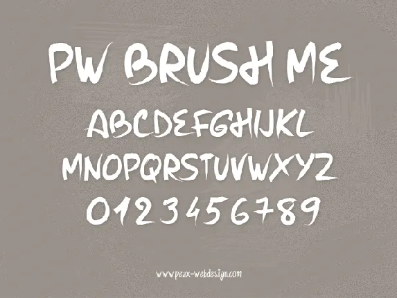 PW Brush Me font