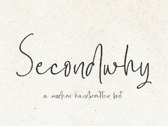 Secondwhy font